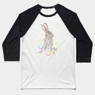 Easter Bunny with Pastel Eggs Baseball T-Shirt